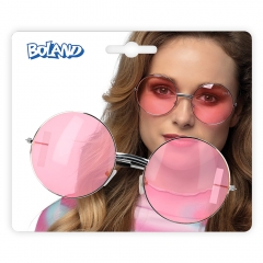 Partybrille Hippie XL Mottoparty Lennonbrille Nickelbrille runde Gläser