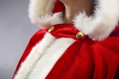 Weihnachtscape mit Kapuze Nikoläusin Weihnachtsfrau rotes Cape