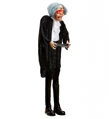 Halloweenfigur Horror Butler mit Tablett 120cm Halloweendekoration