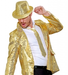 Krawatte gold Paillettenkrawatte goldene Krawatte goldene Hochzeit