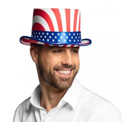 Mr. Amerika USA Amerika Zylinder Hut Stars and Stripes