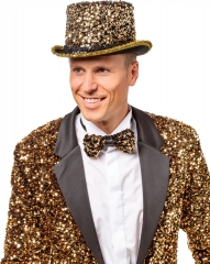 Zylinder Paillettenzylinder Gala Show Revue