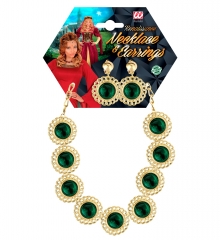Renaissance Schmuck Kette u. Ohrringe Königin Schloss
