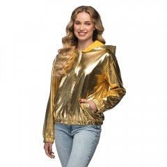 Jacke Rave im Metallic Look Festival Festivalbekleidung silber gold