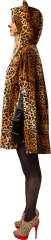 Cape Umhang mit Kapuze Leopard Leopardenkostüm Raubkatze