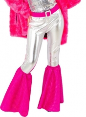 Festival Reality Popstar Set Gürtel pink und Schlagstulpen