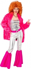 Festival Reality Popstar Set Gürtel pink und Schlagstulpen