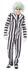 Schwarz weiß gestreifter Anzug Lottergeist Beetlejuice Halloween