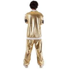 Jogginganzug gold Trainingsanzug Proll Rapper Festival 80er 90er Jahre