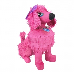 Pinata Hundepinata rosa Pudel Hund Kindergeburtstag Mottoparty