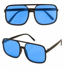 Partybrille blaue Gläser gelbe Gläser Fahrradbrille Festival Reality