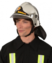 Feuerwehr Feuerwehrhelm sportlich, chrom für Kinder u. Erwachsene