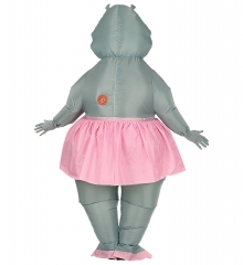 Aufblasbares Partykostüm Nilpferd Hippo Ballerina Festival