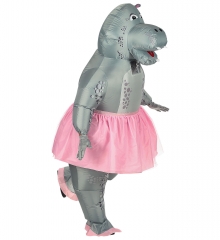 Aufblasbares Partykostüm Nilpferd Hippo Ballerina Festival