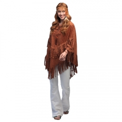 Umhang Poncho Boho Cowboy Indianer Hippie Festival