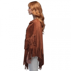 Umhang Poncho Boho Cowboy Indianer Hippie Festival