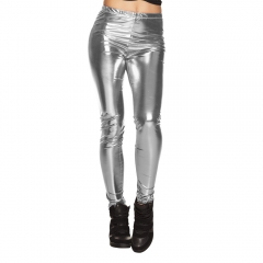 Metalic Leggings viele Farben glänzend Stretchhose Festival Glanzhose