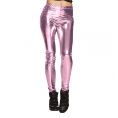 Metalic Leggings viele Farben glänzend Stretchhose Festival Glanzhose