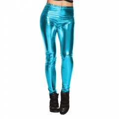 Metalic Leggings viele Farben glänzend Stretchhose Festival Glanzhose