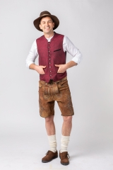 Trachtenweste aus Leinen Trachtenkleidung Herrenweste Volksfest Folklore