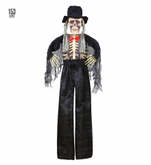 Skelettbraut oder Skelettbräutigam Halloweendekoration Skelett 153cm