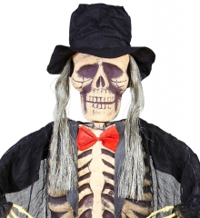 Skelettbraut oder Skelettbräutigam Halloweendekoration Skelett 153cm