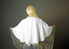 Schultercape Cape Plüschcape weiß Engel Christkind Robe Stola Made in Germany