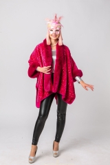 Paillettenponcho Jacke Umhang Cape Edel Elegant Poncho Gala Show