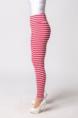 Ringel Leggings gestreifte Hose in rot/weiß Material:Baumwolle