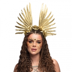Diadem Halo Krone Stella Strahlendiadem Blumen gold Cosplay Event Göttin Engel