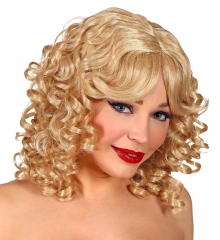 Sexy Lockenperücke Damenperücke lockig gewellt schwarz blond braun