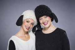 Perücke Schaf mit Ohren Lämmchen Lamm schwarzes Schaf