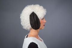 Perücke Schaf mit Ohren Lämmchen Lamm schwarzes Schaf