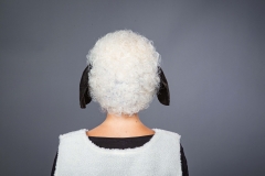 Perücke Schaf mit Ohren Lämmchen Lamm schwarzes Schaf