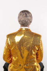 Herrenperücke Sportmoderator Showbühne Moderator Entertainer Herrenperücke