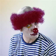 Clown Glatze mit rotem Haar Karneval Fasching Party