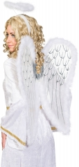 Engelsflügel Engel Marabou mit Heiligenschein Christkind