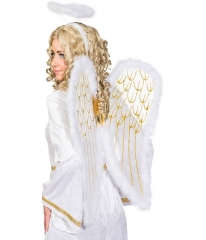 Engelsflügel Engel Marabou mit Heiligenschein Christkind