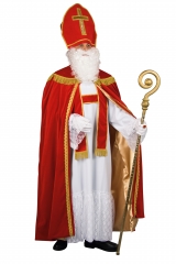 Bischof Sankt Nikolaus Komplett Kostüm edel + Zubehör Weihnachtsmann