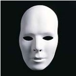 Weiße Maske unbemalt Karneval fasching Kostüm Party