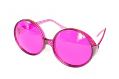 70er 80er Brille große runde Gläser Hippie Fasching