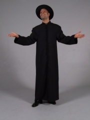 Priester Kostüm schwarz Geistlicher Karneval Fasching