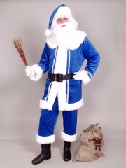 Nikolaus Weihnachtsmann Anzug blau Väterchen Frost