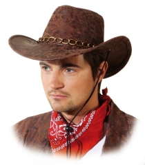 Cowboyhut Bill braun Wilder Westen Accessoires Hut Kopfbedeckung