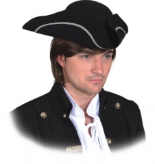 Dreispitz Piratenhut Kopfbedeckung Pirat Faschingszubehör