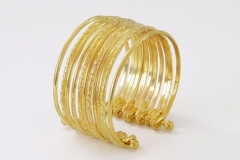 Armband goldene Ringe Fasching Karneval Modeschmuck