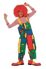 Latzhose Mondriaan Clown Kinderfasching Karneval Zirkus