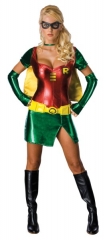 Sexy Robin Damenkostüm Superheldin Faschingsverkleidung Mottoparty