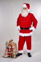 Weihnachtsmann Nikolaus Santa Claus Anzug aus Waschsamt