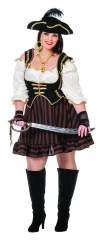 Piratin Kleid große Größen Seeräuberin XXL Damenkostüm Big Piratenbrau